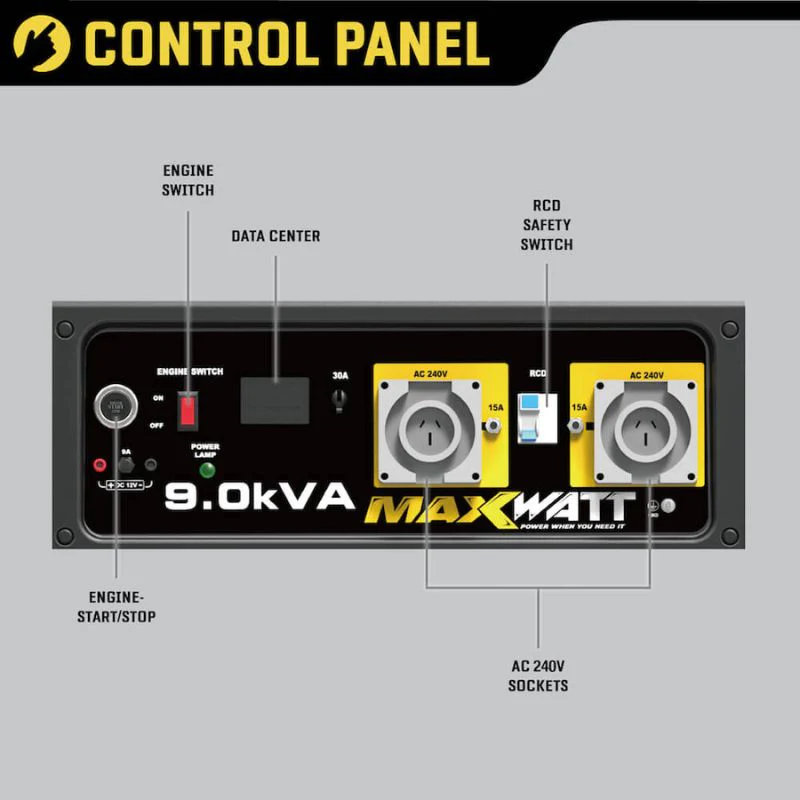 Maxwatt Mx9000Es Petrol Generator Electric Start 9Kva - Image 5