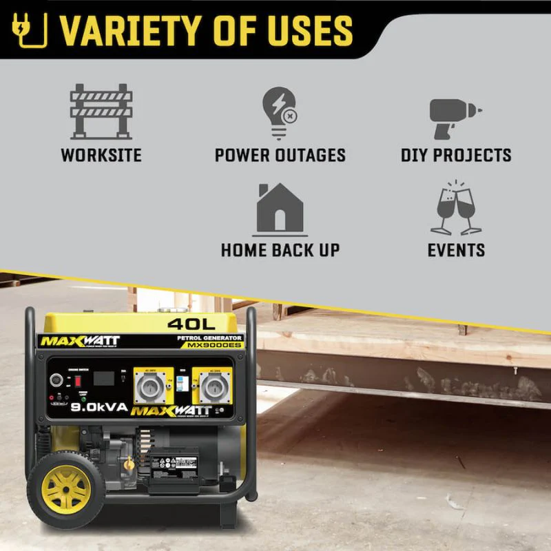 Maxwatt Mx9000Es Petrol Generator Electric Start 9Kva - Image 6